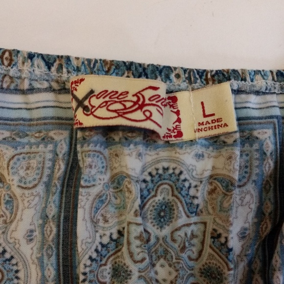 COPY - Romper Shorts L Spaghetti Blue Lace Summer… - Picture 5 of 8